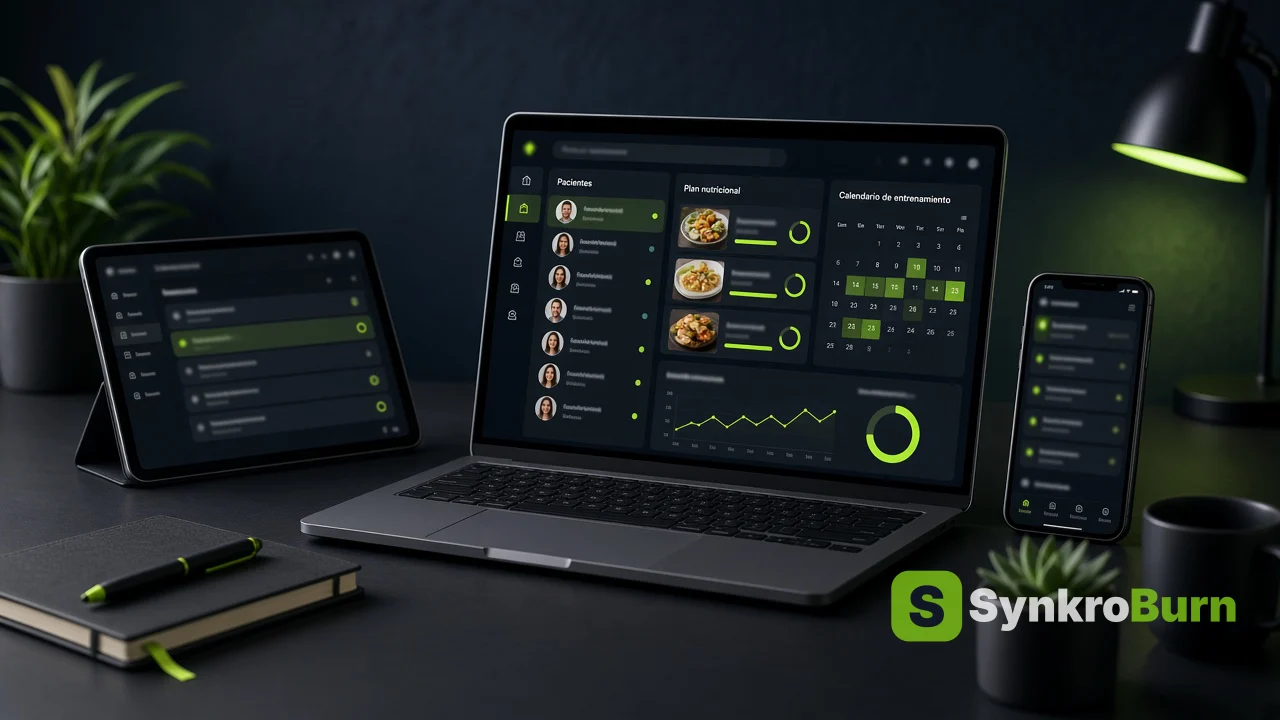 Plataforma SynkroBurn: nutrición, entrenamiento y consulta en un solo panel