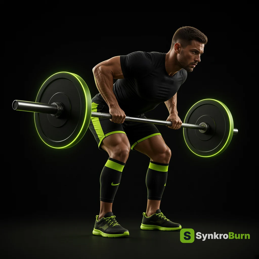 Ejercicio del catálogo SynkroBurn: remo con barra