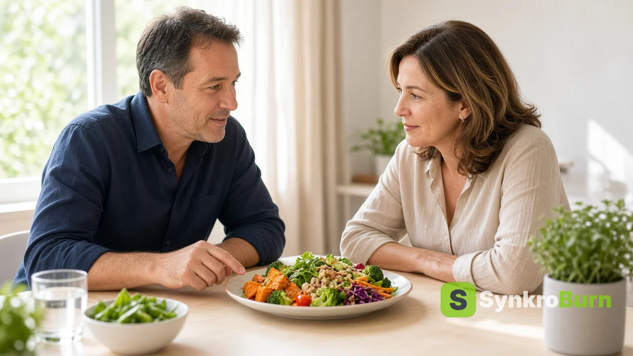 Consulta de nutrición con planes y portal en SynkroBurn