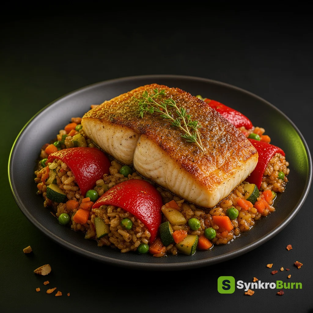 Receta del catálogo SynkroBurn: bacalao asado