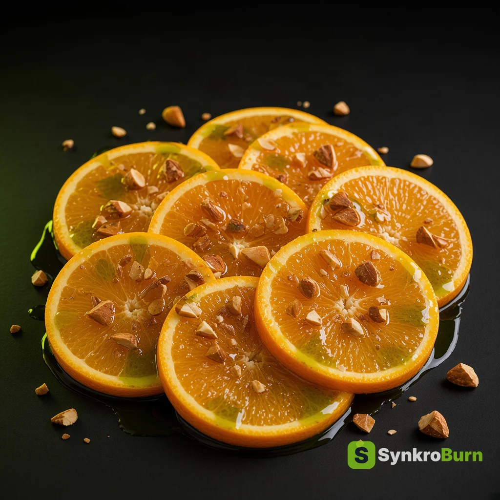 Receta del catálogo SynkroBurn: naranja aliñada